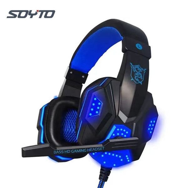 SY830 Wired Gaming Stereo Over-Ear Headphones Headset with Mic for PC PS4 PS5 Xbox Audifonos Gamer Auriculares Fone De Ouvido