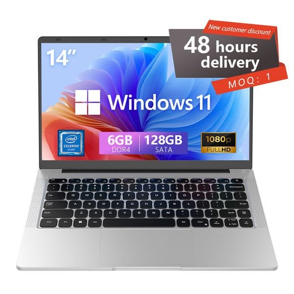 Dixiang Top Wholesale Brand New 14'' Inch Cheapest New Laptop Computer N3350 4GB Notebook Computer