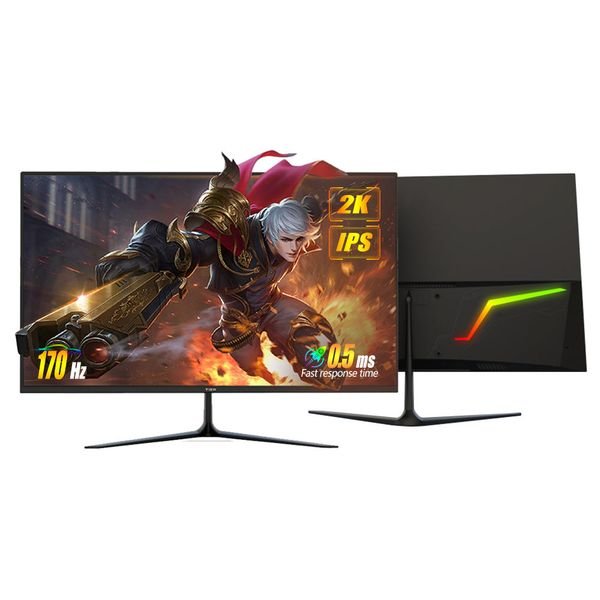 New Type 170HZ LCD Computer Monitors for PC Builders 2560*1440 2K ELED IPS PC Screen Gaming PC Monitor with HDR Support