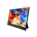 15.6 Inch Portable LED Monitor HD HDR Speakers Dual USB-C Plug Play Mobile Application FHD Gaming Monitor