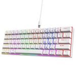 TMICE 61 Keys 60 Percent Wired Mechanical Keyboard 60% RGB Gaming Keyboard for Computer PC Keyboard with Backlit
