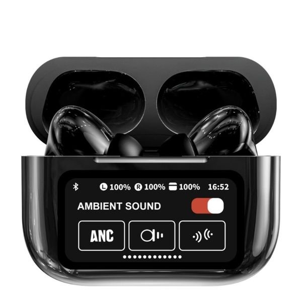 A9 Pro Hot-Selling Top Wireless Earphones Cross-Border Exclusive Long Battery Life Bluetooth TWS Color Screen Earbuds