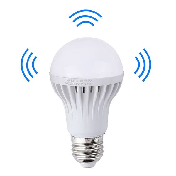 Sound Sensor Lighting Induction DOB Bulbs 5W Motion Sensor Smart Sensor Led Bulbs