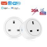 20A 16A UK Plug TUYA WIFI Smart Socket With Power Monitor Voice Control Timing Home Power Socket Works with Alexa Google Home