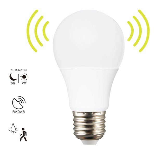 LED Bulb Smart Rador Radar Sensor Light Bulbs Motion Sensor E27 LED Light Bulb B22 9W CE Certificated 220V Cool White