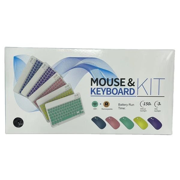 Wireless Keyboard and Mouse Set Rechargeable, Ultra-thin and Compact, Suitable for Computers, Tablets, Etc