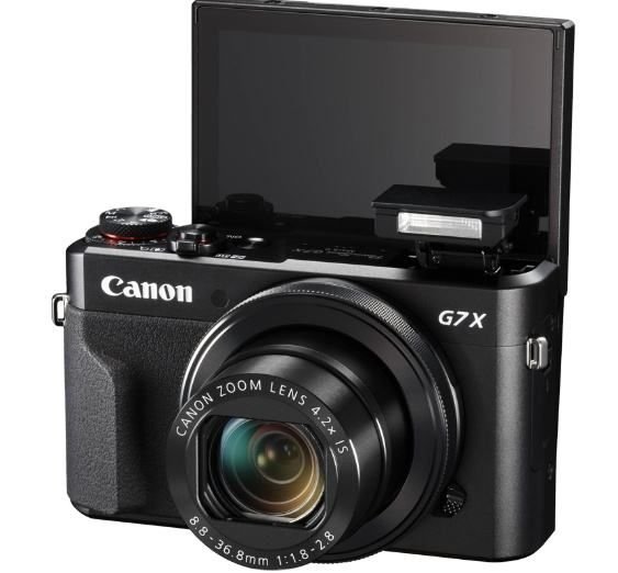 G7 X Mark II 20.1MP Compact Black Mirrorless Camera DSLR with 4K Video Resolution and SD Card Support