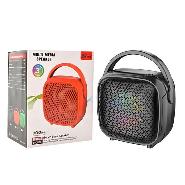 SING-E ZQS1343 Mini Bluetooth Speaker with RGB LED Lighting Convenient USB Charging for Outdoor & Party Use Factory Special!