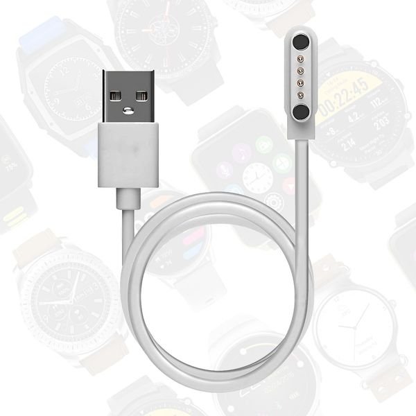 Factory Wholesale 2pin 4pin Magnetic Smart Watch Charger Cord Charge Cable for Smart Watch Charger Cable